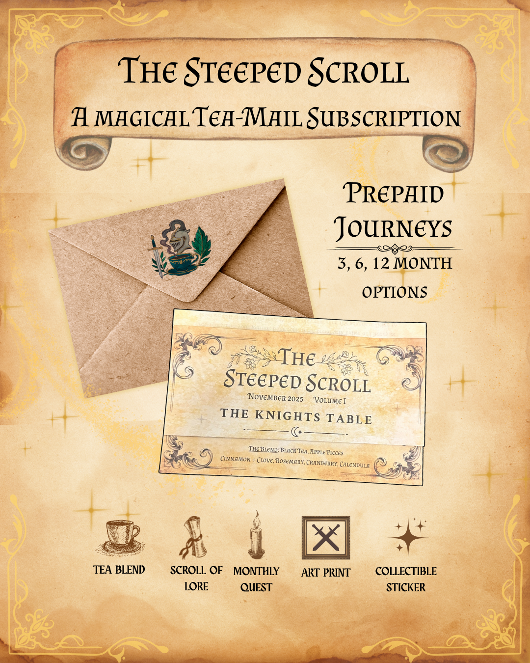 The Steeped Scroll: Prepaid Journeys (3, 6, or 12 Months)